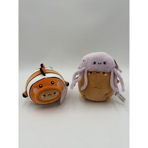 Smoko Tayto Potato Jellyfish Clownfish Plush Figurine 6.5" Kawaii Under The Sea